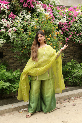 Green Ombre suit Set