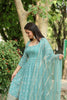 Teal Blue Bandhini Print Anarkali Suit