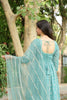 Teal Blue Bandhini Print Anarkali Suit