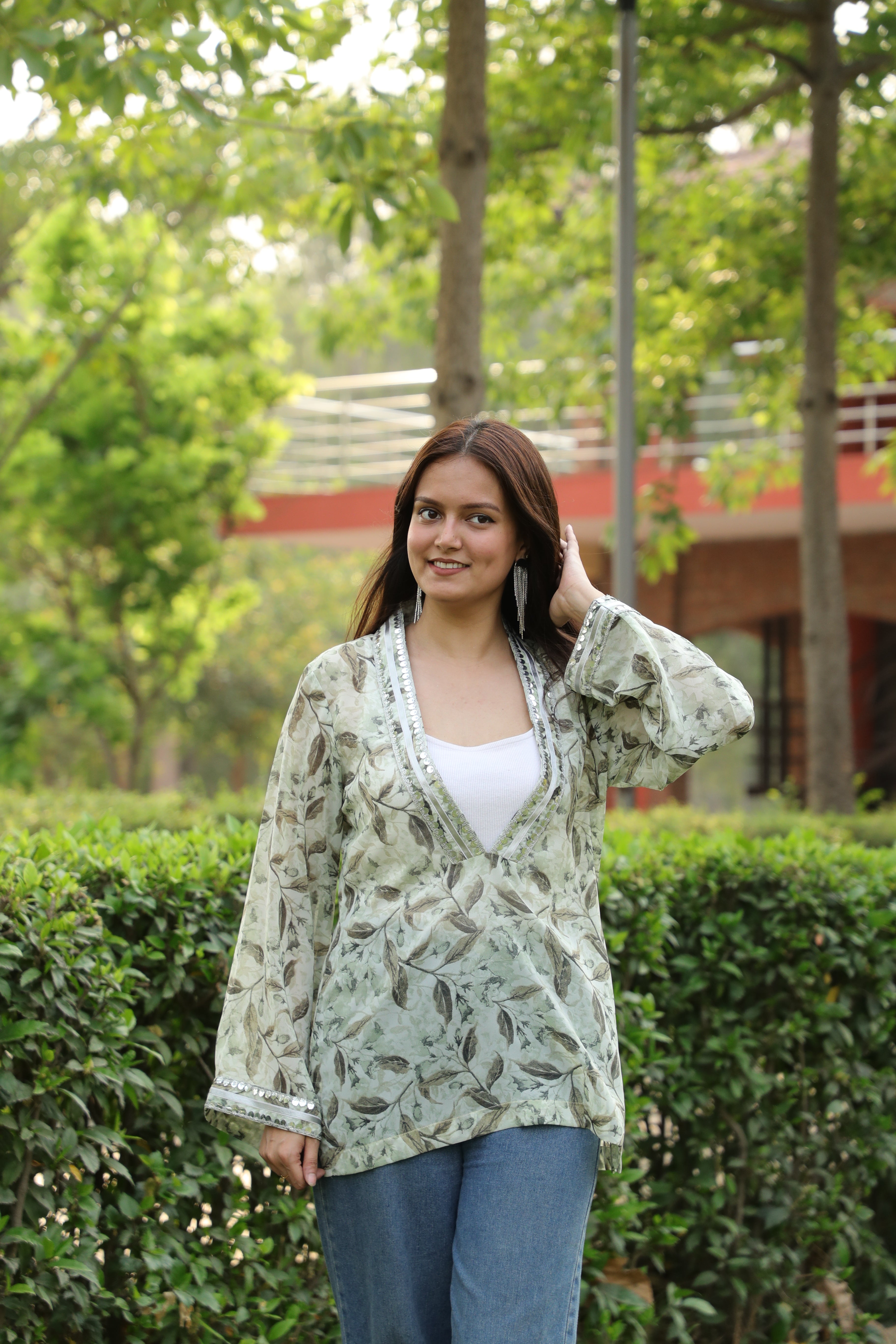 Light Mint Green Short Kurti