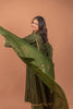 Olive Meadow : Mehendi Green A line Suit Set