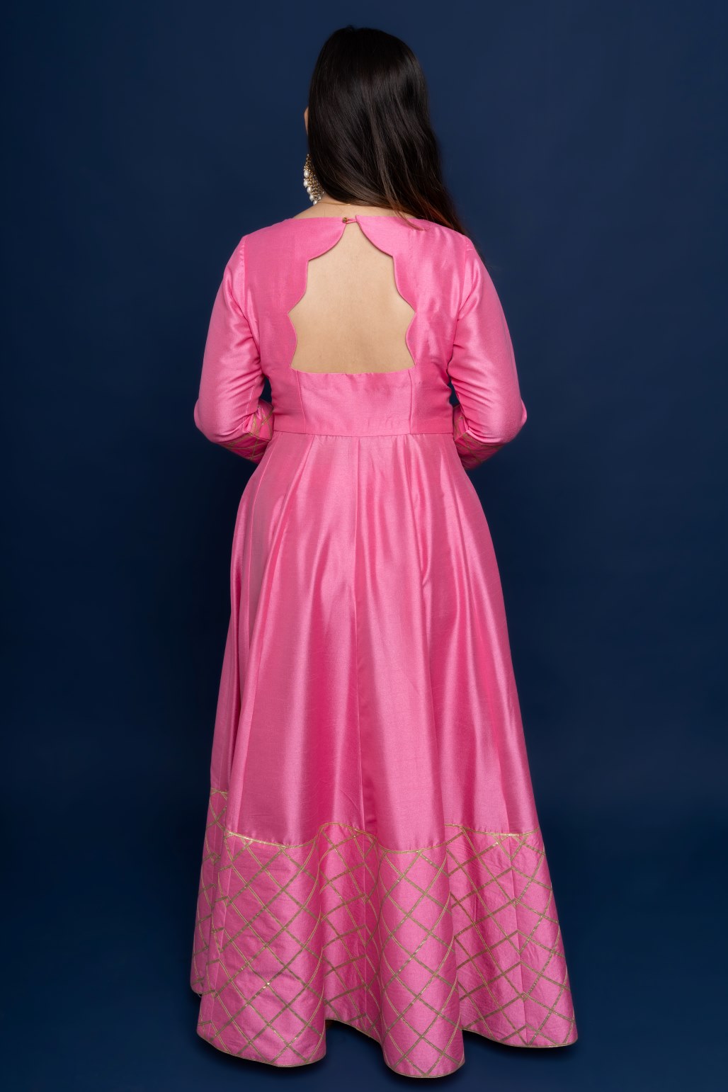 Gulabi Jaal : Gulabi pink Anarkali Suit Set
